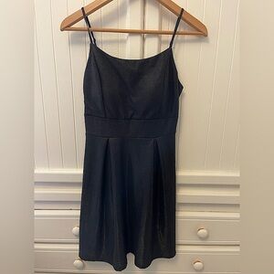 Elegant Black Shimmery Sleeveless Dress SZ M stretchy